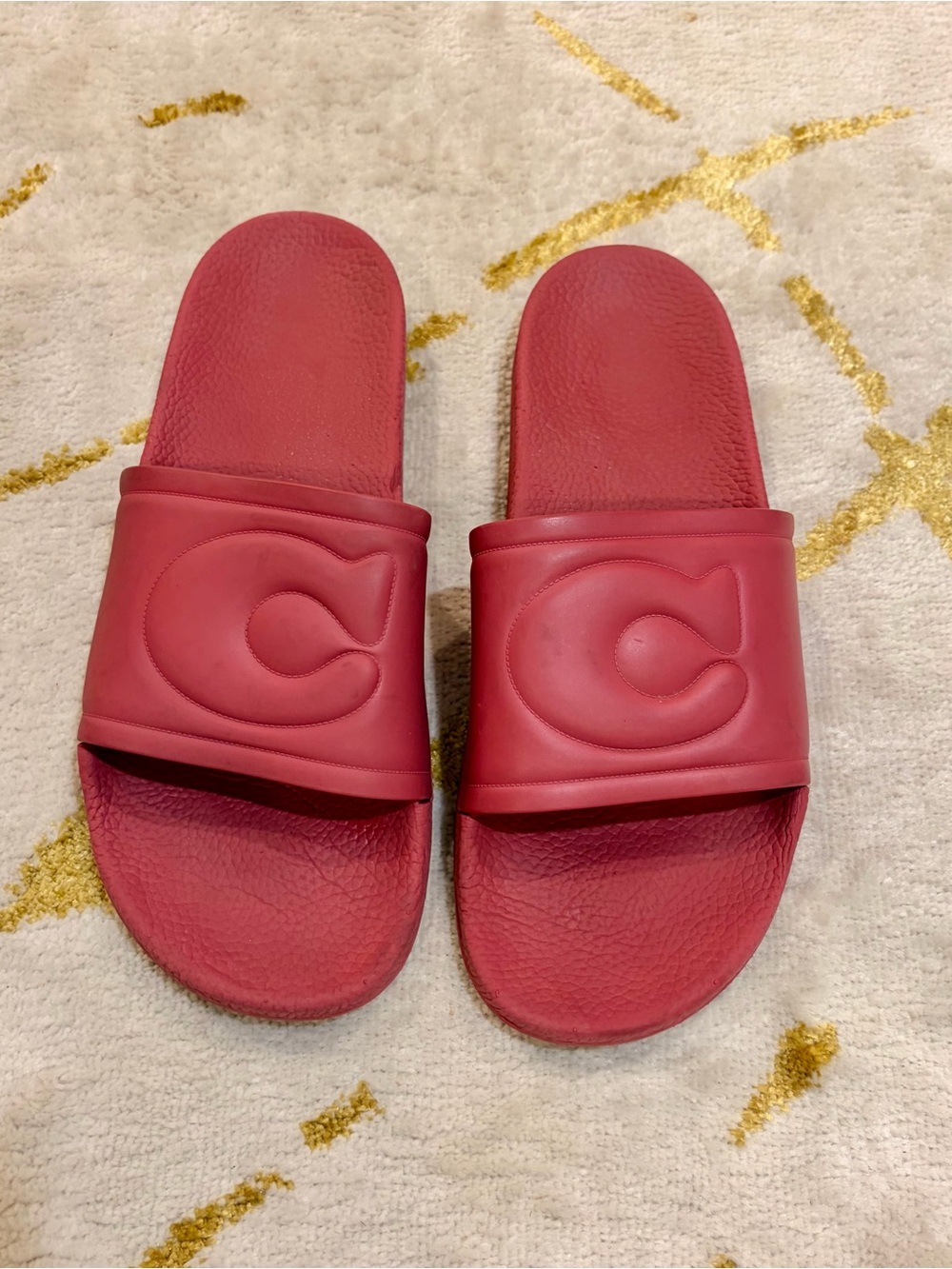 COACH Pink Slides Size 10